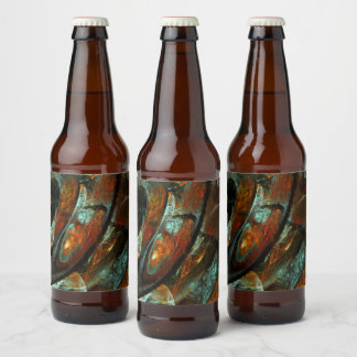 Rótulo Para Garrafa De Cerveja Divisão de Abstrato de Tempo