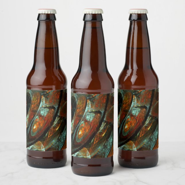 Rótulo Para Garrafa De Cerveja Divisão de Abstrato de Tempo (Garrafas)