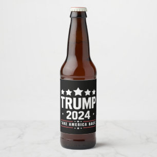 Rótulo Para Garrafa De Cerveja Donald Trump 2024 De Volta à América Eleição 