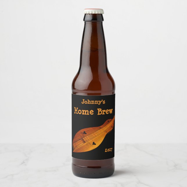 Rótulo Para Garrafa De Cerveja Dulcimer Music Beer Label (Frente)