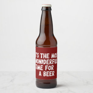 Rótulo Para Garrafa De Cerveja É a época mais maravilhosa para uma cerveja de Nat