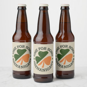 Rótulo Para Garrafa De Cerveja É hora de St. Patrick fazer algumas travessuras de