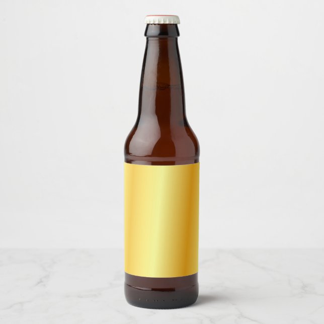 Rótulo Para Garrafa De Cerveja Elegante Dourado Personalizado Modelo Glamour (Frente)
