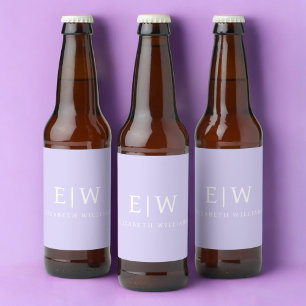 Rótulo Para Garrafa De Cerveja Elegante Profissional Símbolo Simples Minimalista