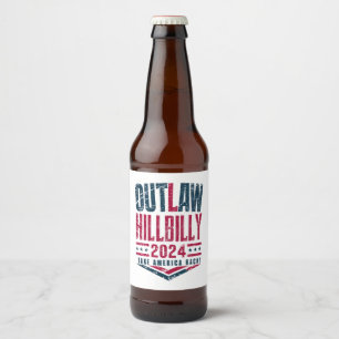 Rótulo Para Garrafa De Cerveja Eleições Vintage Fora da Lei Caipira Bandeira dos
