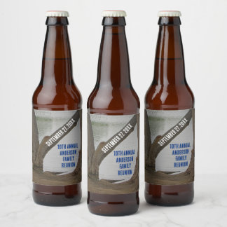 Rótulo Para Garrafa De Cerveja Encontro Familiar Lakehouse Férias Rústicas no Lag