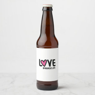 Rótulo Para Garrafa De Cerveja Enfermeira Gift Love Nurselife