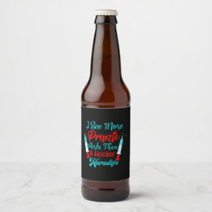 Rótulo Para Garrafa De Cerveja Enfermeira Presente Vejo Mais Peças Privadas