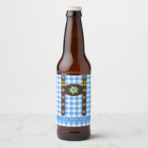 Rótulo Para Garrafa De Cerveja Engraçado Octoberfest Lederhosen Suspenders Beer