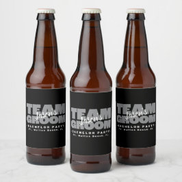 Rótulo Para Garrafa De Cerveja Equipe do Noivo Festa de Despedida de Solteiro Pre