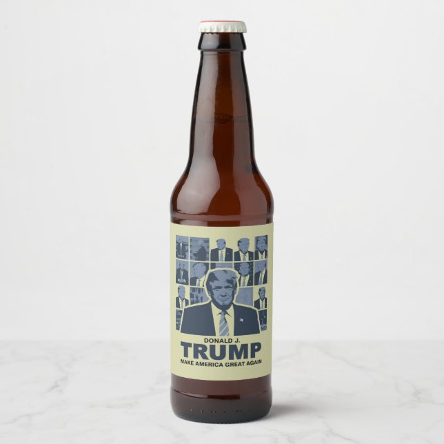 RÓTULO PARA GARRAFA DE CERVEJA ERA DE TRUMP DONALD (Frente)