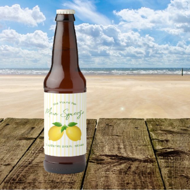 Rótulo Para Garrafa De Cerveja Espremer Limão Chá de Noiva (Criador carregado)