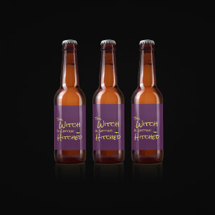 Rótulo Para Garrafa De Cerveja Esta Bruxa Está Sendo Amarrada