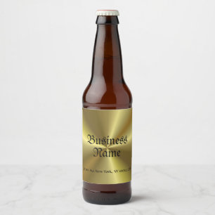 Rótulo Para Garrafa De Cerveja Estilo Antigo Dourado Falso de aparência metálic