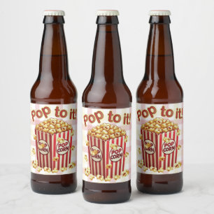 Rótulo Para Garrafa De Cerveja Estourando com Estilo - "Vamos lá!"
