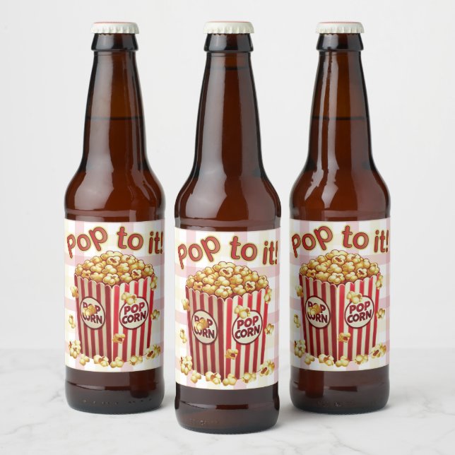 Rótulo Para Garrafa De Cerveja Estourando com Estilo - "Vamos lá!" (Garrafas)