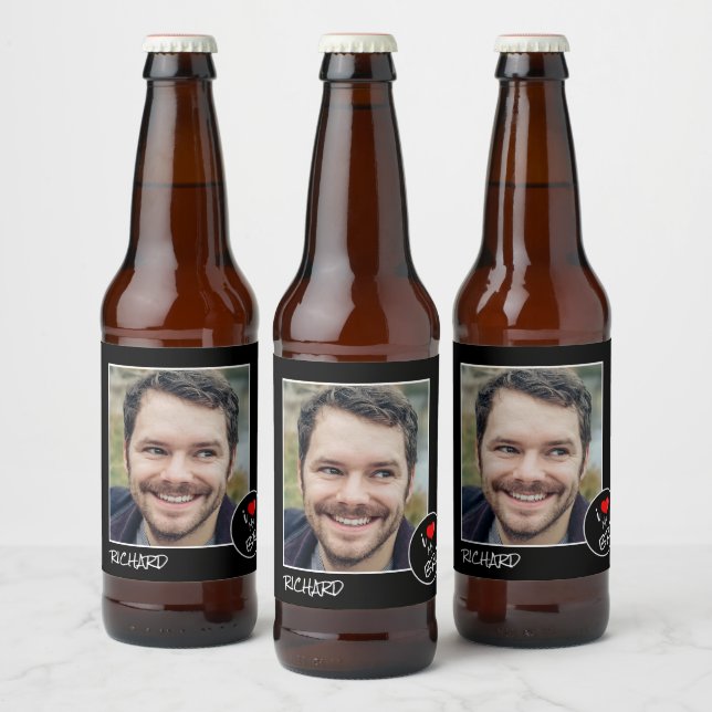 Rótulo Para Garrafa De Cerveja Eu Amo Meu Irmão, Foto Personalizada - Personaliza (Garrafas)
