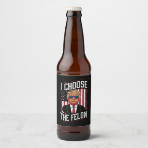 Rótulo Para Garrafa De Cerveja Eu Escolho O Criminoso Engraçado Trump Eleição EUA