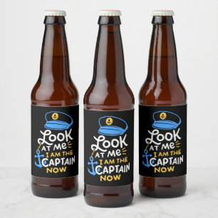 Rótulo Para Garrafa De Cerveja Eu Sou o Capitão Agora Presente de Capitão de Barc