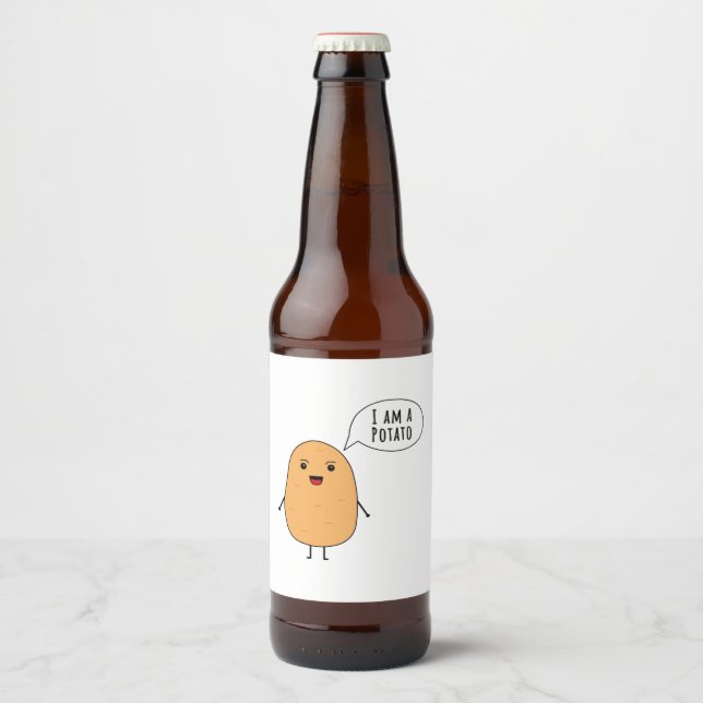 Rótulo Para Garrafa De Cerveja Eu sou uma batata (Frente)