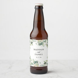 Rótulo Para Garrafa De Cerveja Eucalyptus deixa casamento