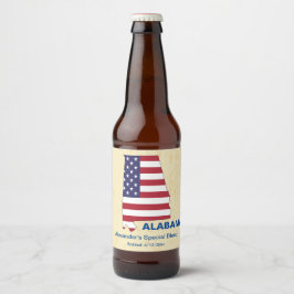 RÓTULO PARA GARRAFA DE CERVEJA EXCELENTE USA ALABAMA STATE MONOGRAM