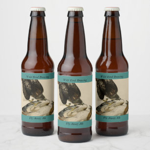 Rótulo Para Garrafa De Cerveja Falcão de cauda vermelha das aves da América de Au