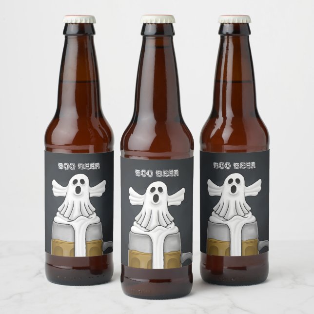 Rótulo Para Garrafa De Cerveja Fantasma Boo (Garrafas)
