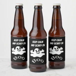 Rótulo Para Garrafa De Cerveja Fantasma Branco