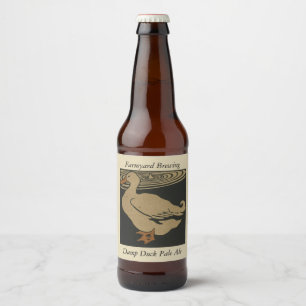 Rótulo Para Garrafa De Cerveja Farmyard Damp Duck Modelo