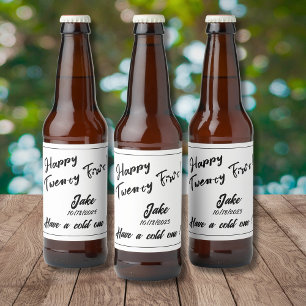 Rótulo Para Garrafa De Cerveja Feliz 21! Jake! Tenha um frio!