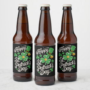 Rótulo Para Garrafa De Cerveja Feliz Dia de São Patrício Patrimônio Irlandês St P