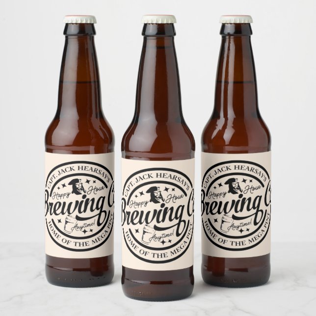 Rótulo Para Garrafa De Cerveja Feliz Hour Brewing Co. (Garrafas)