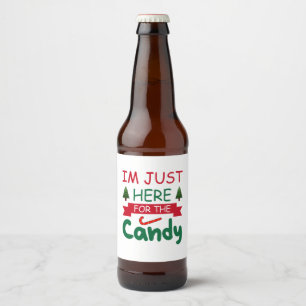 Rótulo Para Garrafa De Cerveja Feliz Natal Estou Aqui Para O Docinho