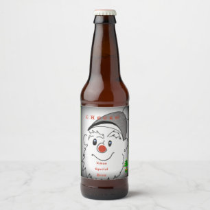 Rótulo Para Garrafa De Cerveja Fermentação especial do Xmas