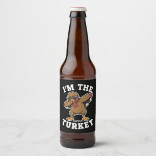 Rótulo Para Garrafa De Cerveja Festa de Ação de Graças da Família Correspondente 