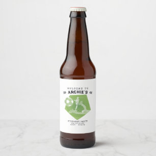 Rótulo Para Garrafa De Cerveja Festa de aniversário do Jogo do Partido do Futebol