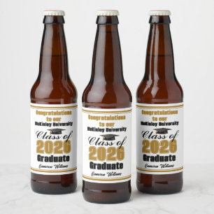 Rótulo Para Garrafa De Cerveja Festa de Formatura da Turma de Ouro de 2026 Person