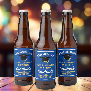 Rótulo Para Garrafa De Cerveja Festa de formatura Personalizada do Formando Branc