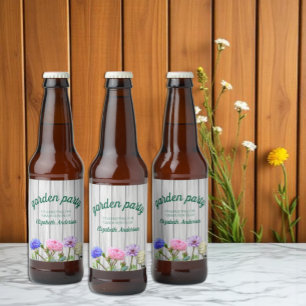 Rótulo Para Garrafa De Cerveja Festa de Graduação no Jardim