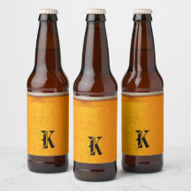 Festa de Natal com Monograma de Cerveja Ouro Simpl
