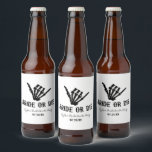 Rótulo Para Garrafa De Cerveja Festa de solteira de esqueleto da Noiva ou da Die<br><div class="desc">Esta é uma Bride ou Die Rockstar Gothic Spooketon Skeleton Festa de solteira Beer Bottle Labels!</div>