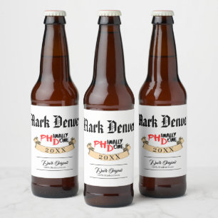 Rótulo Para Garrafa De Cerveja Finalmente feito - Design de Citação de Graduação 