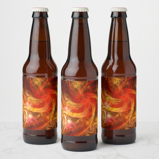 Rótulo Para Garrafa De Cerveja Firestorm Nova Abstrato Art (Garrafas)