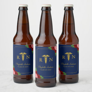 Rótulo Para Garrafa De Cerveja Formatura de Enfermeira