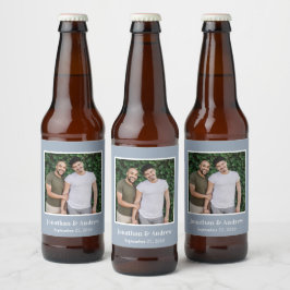 Rótulo Para Garrafa De Cerveja Foto Casamento LGBTQ