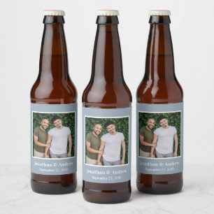 Rótulo Para Garrafa De Cerveja Foto Casamento LGBTQ
