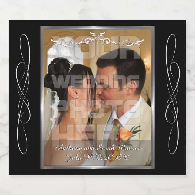 Rótulo Para Garrafa De Cerveja Foto de casamento (Rótulo Único)