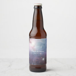 Rótulo Para Garrafa De Cerveja Foto do espaço pastel da nebulosa de Órion Messier