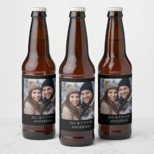 Rótulo Para Garrafa De Cerveja Foto do Script Elegante do 60º aniversário